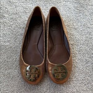 Tory Burch Women's Metallic Gold Flats